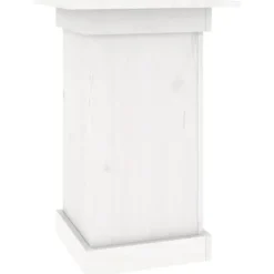 Plantestativer^Trendy blomsterstander i massivt fyrretræ | Størrelse: 40x40x60 cm | Farve: Hvid