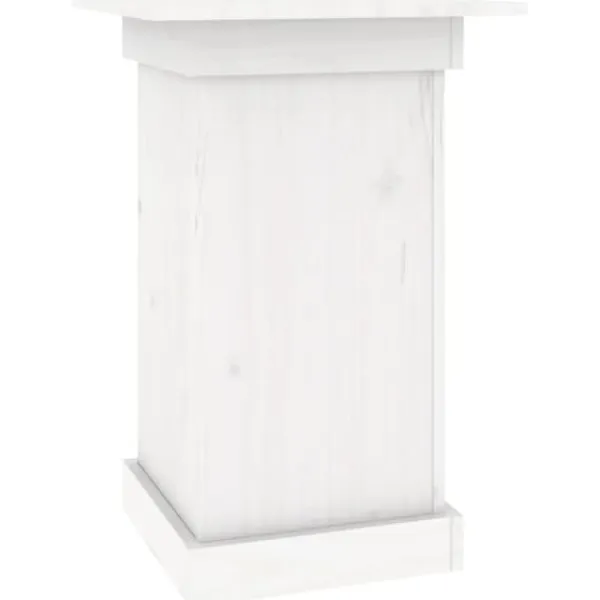 Plantestativer^Trendy blomsterstander i massivt fyrretræ | Størrelse: 40x40x60 cm | Farve: Hvid