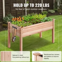 Plantningsbænke^Træhævet Haveseng & Plantekasse 47,2x22,8x30 cm - Perfekt til blomster og grøntsager. Ideel til udearealer og havearbejde.