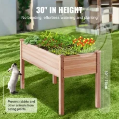 Plantningsbænke^Træhævet Haveseng & Plantekasse 47,2x22,8x30 cm - Perfekt til blomster og grøntsager. Ideel til udearealer og havearbejde.