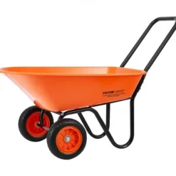 Haveværktøj^Trillebør, 125x63x82 cm, Orange, Metalstel