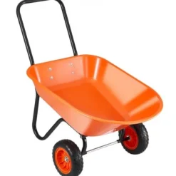 Haveværktøj^Trillebør, 125x63x82 cm, Orange, Metalstel