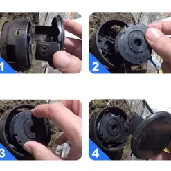 Havemaskiner^Trimmerspoler og beskyttelsesovertræk til Bosch græstrimmere 4 spools