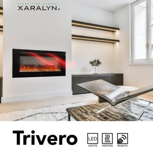 Online Trivero 130 cinewall indbygningsovn - vægpejs - 1400 Watt varme Pejse
