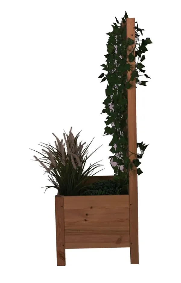 Discount Træplantekrukke med pergola RD-DNC /120x40x40cm/ Brun Krukker & Plantebeholdere