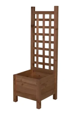 Discount Træplantekrukke med pergola RD-DNC /120x40x40cm/ Brun Krukker & Plantebeholdere