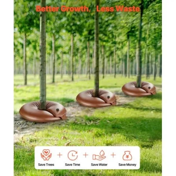 Hot Trævandingspose sæt, 16 gallon, 6-9 timers langsom frigivelse, kraftig PVC Vanding