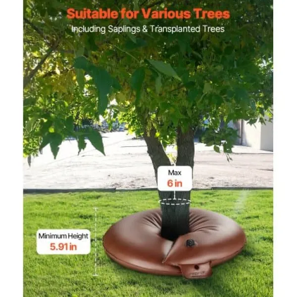 Hot Trævandingspose sæt, 16 gallon, 6-9 timers langsom frigivelse, kraftig PVC Vanding