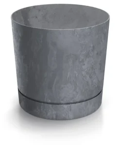 Online Tubo P Beton Effect 240E Rund Urtepotte med Underkop | Marengo Krukker & Plantebeholdere
