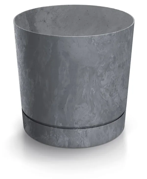 Online Tubo P Beton Effect 240E Rund Urtepotte med Underkop | Marengo Krukker & Plantebeholdere
