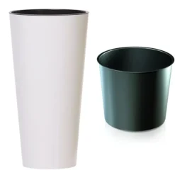 Best Tubus Slim Shine Høj Urtepotte DTUS300S | Hvid Krukker & Plantebeholdere