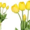Hot TULIPANER BUKETT AF TULIPANER GUMMIBELAGET GUMMI SILIKONE LIKE LIFE Nyplukkede Blomster