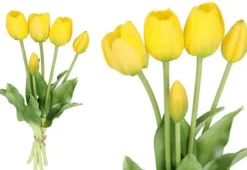 Hot TULIPANER BUKETT AF TULIPANER GUMMIBELAGET GUMMI SILIKONE LIKE LIFE Nyplukkede Blomster