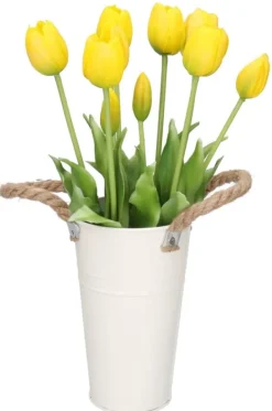 Hot TULIPANER BUKETT AF TULIPANER GUMMIBELAGET GUMMI SILIKONE LIKE LIFE Nyplukkede Blomster