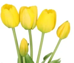Hot TULIPANER BUKETT AF TULIPANER GUMMIBELAGET GUMMI SILIKONE LIKE LIFE Nyplukkede Blomster