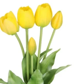 Hot TULIPANER BUKETT AF TULIPANER GUMMIBELAGET GUMMI SILIKONE LIKE LIFE Nyplukkede Blomster