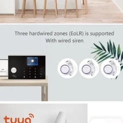Hjemmealarmsystemer^Tuya Wireless WiFi+GSM Alarmsystem