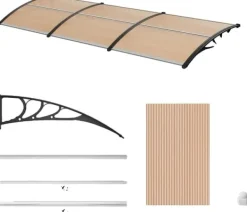 Buer, Spalier, Lysthuse Uden Tag^Udendørs Kappe, Holdbar ABS Ramme, Alsidig Brug,Opgraderet 270 x 99cm