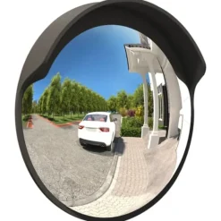 Sikkerhedsspejle^Udendørs konveks trafikspejl Ø60 cm - Brudsikker polycarbonat | Farve: Sort