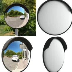 Clearance Udendørs konveks trafikspejl Ø45 cm polycarbonat sort - Trafikspejl - Trafikspejle - Home & Living Sikkerhedsspejle
