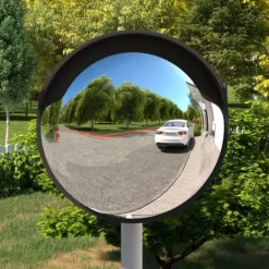 Clearance Udendørs konveks trafikspejl Ø45 cm polycarbonat sort - Trafikspejl - Trafikspejle - Home & Living Sikkerhedsspejle