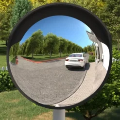 Sikkerhedsspejle^Udendørs konveks trafikspejl Ø60 cm polycarbonat sort - Trafikspejl - Trafikspejle - Home & Living