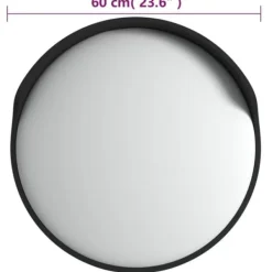 Sikkerhedsspejle^Udendørs konveks trafikspejl Ø60 cm polycarbonat sort - Trafikspejl - Trafikspejle - Home & Living