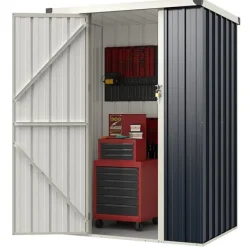 Skure, Garager & Carports^Udendørs opbevarcmgsskur, 10×8 cm, grå