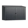 Clearance Udendørs opbevarcmgsskur, 193×86×127 cm, grå Skure, Garager & Carports