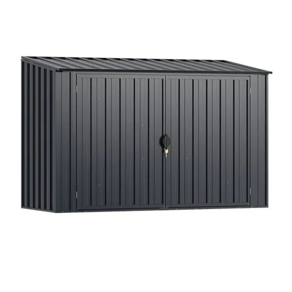 Clearance Udendørs opbevarcmgsskur, 193×86×127 cm, grå Skure, Garager & Carports