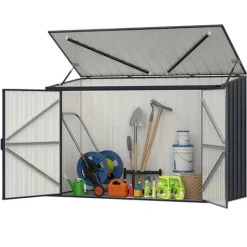 Clearance Udendørs opbevarcmgsskur, 193×86×127 cm, grå Skure, Garager & Carports