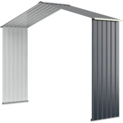 Skure, Garager & Carports^Udendørs opbevaringsskur, 213x127x195 cm / 277x191x202 cm / 340x255x210 cm, Grå