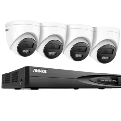 New Udendørs Overvågningskamera System, 8MP Opløsning, 4 Kanal Video Indgang,4CH 4Stk Kamera, Ingen Sikkerhedsmonitorer & Videokameraer