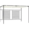 Best Udendørs pavillon med udtrækkeligt tag - Stærk jernkonstruktion | Farve: Creme | Størrelse: 3x4x2,3 m Buer, Spalier, Lysthuse Uden Tag