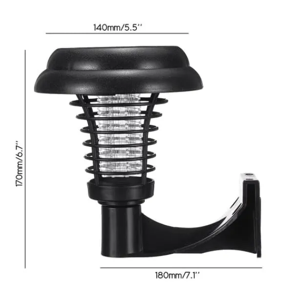 Insektmiddel & Dyreafvisende Middel^Udendørs Solar Mosquito Killer Lampe Elektrisk Bug Zapper Vandtæt Insektfælde Anti Myg Lys Haveplæne Myggefælde