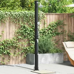Spa & Udendørsbad^Udendørs solbruser - Slank og praktisk design | Farve: Sort | Højde: 217 cm