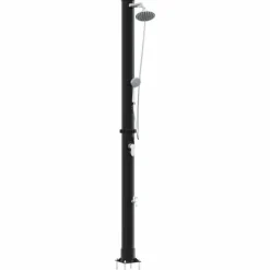 Spa & Udendørsbad^Udendørs solbruser - Slank og praktisk design | Farve: Sort | Højde: 217 cm