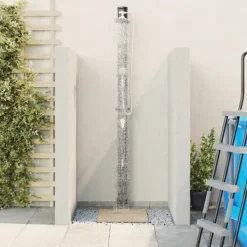 Spa & Udendørsbad^Udendørs solbruser - Slank og praktisk design | Farve: Sort | Højde: 217 cm