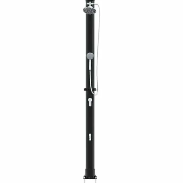 Spa & Udendørsbad^Udendørs solbruser - Slank og praktisk design | Farve: Sort | Højde: 217 cm