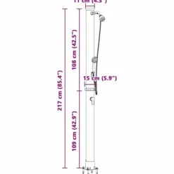Discount Udendørs solbruser i sort - Stilfuld og funktionel | Materiale: PVC og aluminium | Højde: 217 cm Spa & Udendørsbad