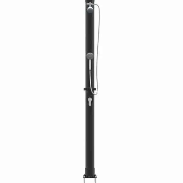 Discount Udendørs solbruser i sort - Stilfuld og funktionel | Materiale: PVC og aluminium | Højde: 217 cm Spa & Udendørsbad