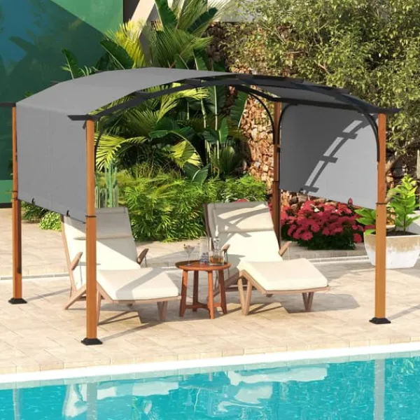 Best Udendørs terrassepergola, 360x300x260 cm, Grå Buer, Spalier, Lysthuse Uden Tag
