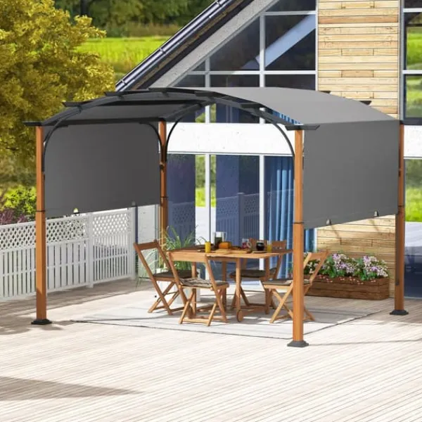 Best Udendørs terrassepergola, 360x300x260 cm, Grå Buer, Spalier, Lysthuse Uden Tag