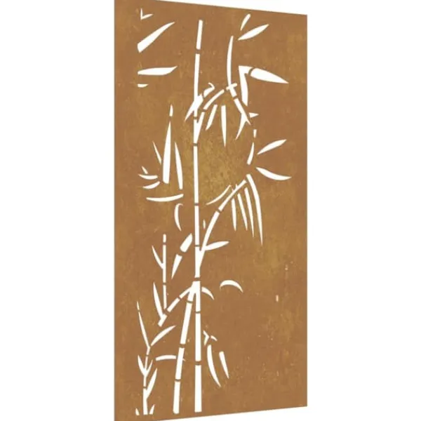 Clearance Udendørs vægdekoration 105x55 cm bambusdesign cortenstål - Havedekoration - Havedekorationer - Home & Living Havedekorationer