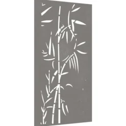 Clearance Udendørs vægdekoration 105x55 cm bambusdesign cortenstål - Havedekoration - Havedekorationer - Home & Living Havedekorationer