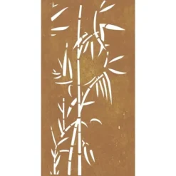 Clearance Udendørs vægdekoration 105x55 cm bambusdesign cortenstål - Havedekoration - Havedekorationer - Home & Living Havedekorationer