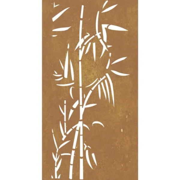 Clearance Udendørs vægdekoration 105x55 cm bambusdesign cortenstål - Havedekoration - Havedekorationer - Home & Living Havedekorationer