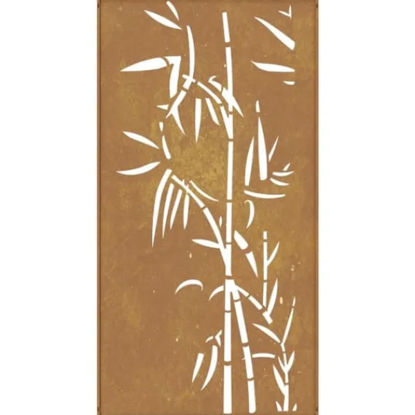 Clearance Udendørs vægdekoration 105x55 cm bambusdesign cortenstål - Havedekoration - Havedekorationer - Home & Living Havedekorationer