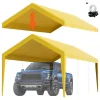 Clearance Udskiftning af baldakindæksel til carport 10 x 20 fod, vandtæt garage-telt. Let installation med bungees, beige (kun top, ramme ikke inkluderet). Skure, Garager & Carports