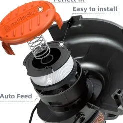 Hot Udskiftning af trimmertråd spolesæt til BLACK+DECKER AF-100 6 spools Havemaskiner